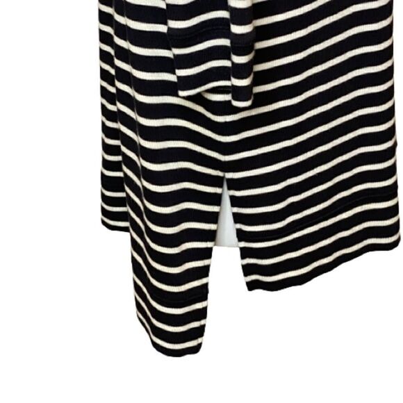 Caslon black and white striped 3/4 sleeve tunic top size L - Picture 3 of 14